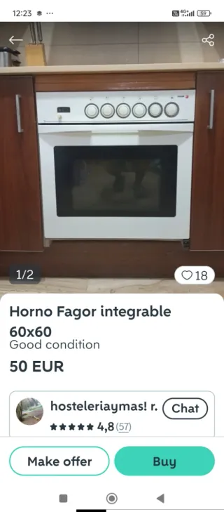 Horno Eléctrico Fagor Blanco