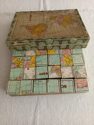Puzzle Antiguo de los continentes del mundo .