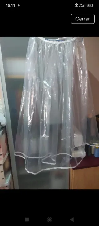 Falda fallera transparente
