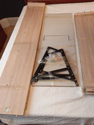 Canapé abatible madera y tela