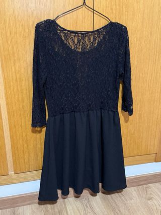 Vestido H&M encaje negro talla L
