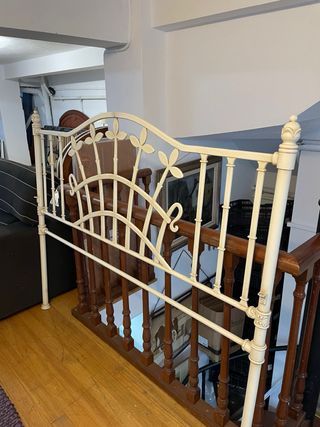 Cabezal hierro blanco envejecido 135/150