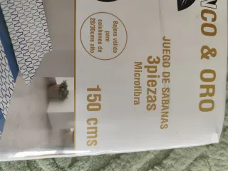 Juego Sábanas 150cm Microfibra Azul