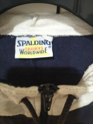 Sudadera Spalding Talla L Azul y Gris