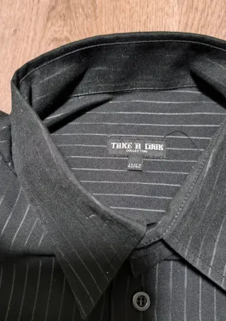 Camisa de rayas negra Talla L