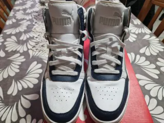 Sneakers Puma alte bianche, blu,grigie