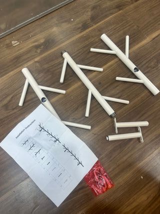 Perchero de Pared Vertical de Metal - 100 cm Blanco