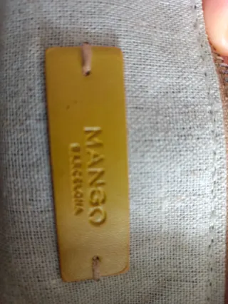 Bolso de piel estampado Mango