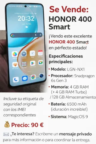 Honor 400 Smart 128GB 4GB RAM