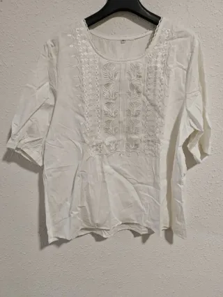 Blusa Boho Bordada Talla XL