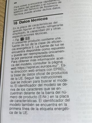 Nevera Balay Integrable 1 Puerta. Uso 6 meses.