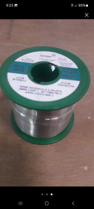 Rollo estaño Kester sin plomo 500gr