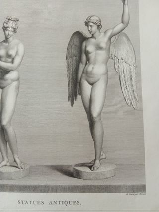 Incisione Mongez - Venere e Vittoria Alata (Nike)