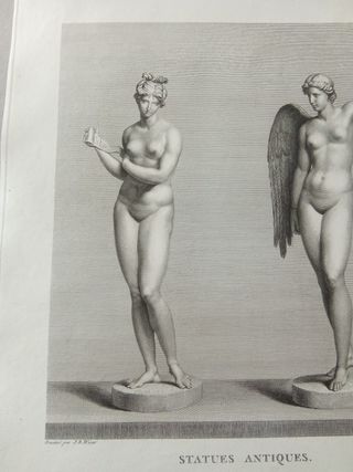 Incisione Mongez - Venere e Vittoria Alata (Nike)