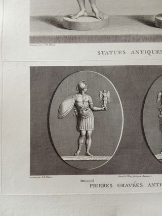 Incisione Mongez - Venere e Vittoria Alata (Nike)