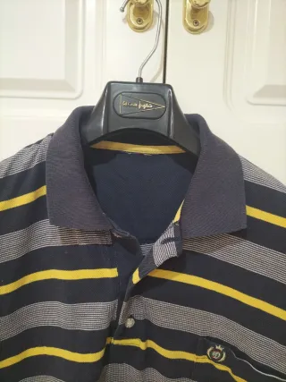 Polo Dustin Talla 6 Rayas Azul y Amarillo