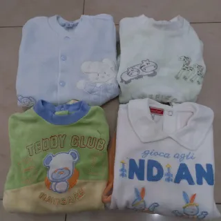 Lotto 4 pigiamini neonato 3/6 mesi
