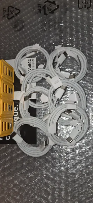 Lotto 7 Kit Caricatore + 7 Cavi USB-C