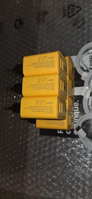 Lotto 7 Kit Caricatore + 7 Cavi USB-C