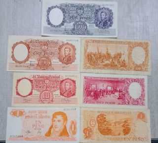 Billetes Antiguos Argentina Varios Valores