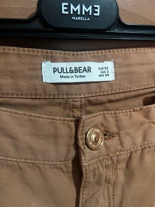 Pantaloni cargo Pull&Bear cotone marrone nocciola