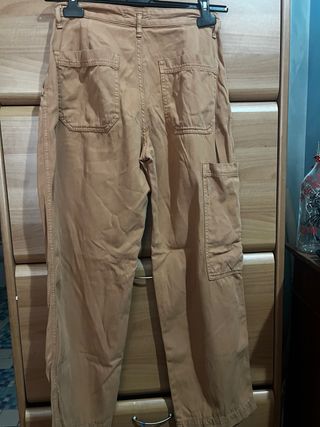 Pantaloni cargo Pull&Bear cotone marrone nocciola