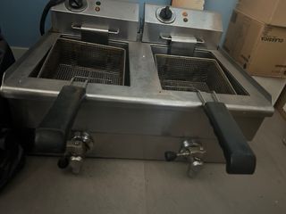 Freidora doble acero inoxidable