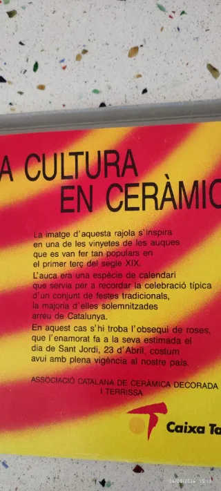 Rajola decorativa 15x15 cm molt bonica