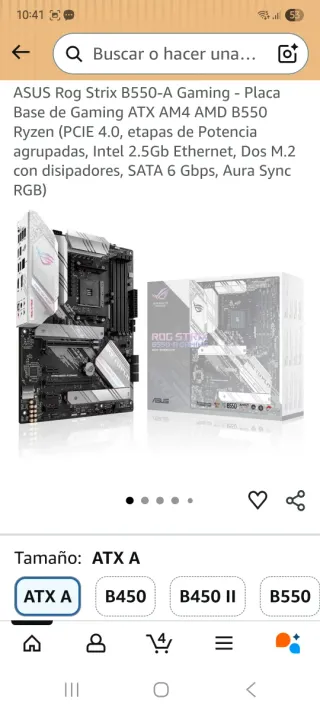 Placa Base ATX ASUS ROG STRIX B550-A GAMING