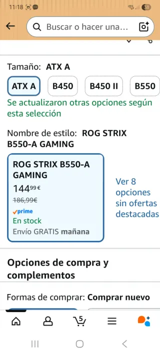 Placa Base ATX ASUS ROG STRIX B550-A GAMING