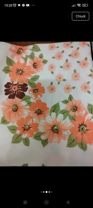 Federe cuscino cotone vintage floreale