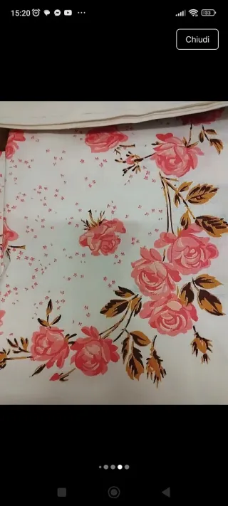 Federe cuscino cotone vintage floreale