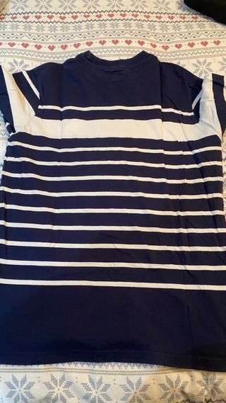 Camiseta DC Shoes Rayas Azul y Blanca