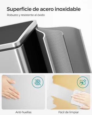 Papelera, Cubo de Basura Doble Songmics LTB60NL