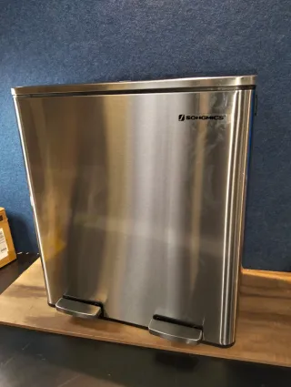 Papelera, Cubo de Basura Doble Songmics LTB60NL