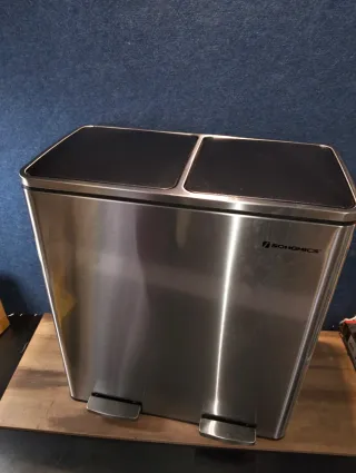 Papelera, Cubo de Basura Doble Songmics LTB60NL