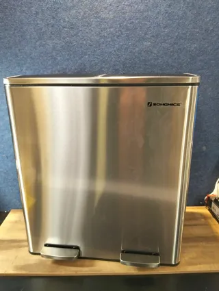 Papelera, Cubo de Basura Doble Songmics LTB60NL