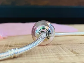 Charm | Murano Rosa con Flores rosas