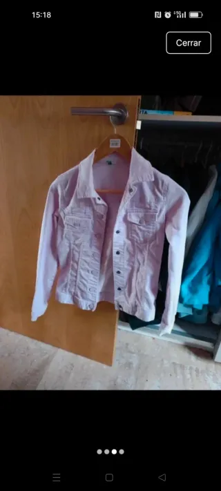 Cazadora vaquera lila