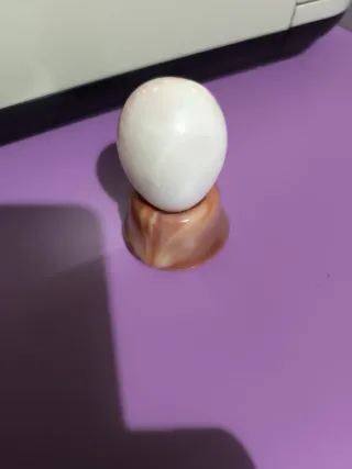 Huevo de Mármol Rosa y Blanco