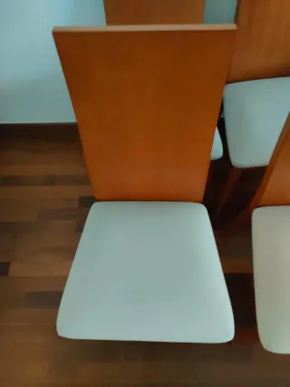 Pack 4 Sillas Comedor Madera y Tela