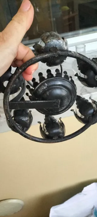 Porta bottiglia ferro battuto con bicchierini