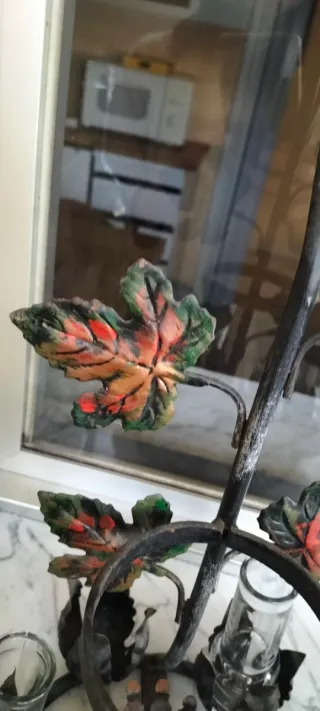 Porta bottiglia ferro battuto con bicchierini