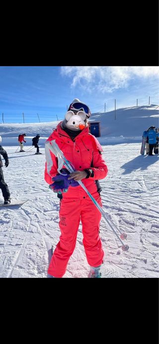 Traje de esquí rosa brillante Superdry