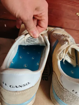 Zapatillas El Ganso Talla 43 Beige y Azul