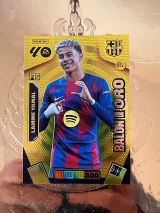 Carta Panini FCB Lamine Yamal Balón de Oro 472