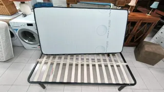 Cama 90x185 cm Colchón + somier + patas