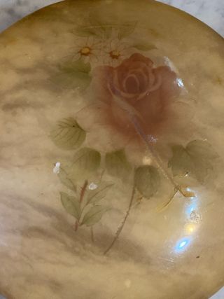 Scatola in onice con decoro floreale