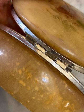 Scatola in onice con decoro floreale