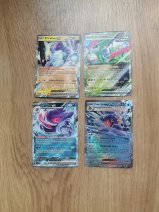 Lote 4 Cartas Pokémon EX
